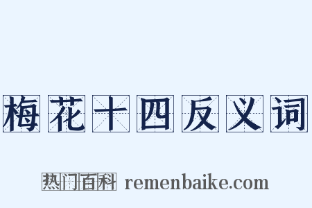 梅花十四反义词是什么意思的图片
